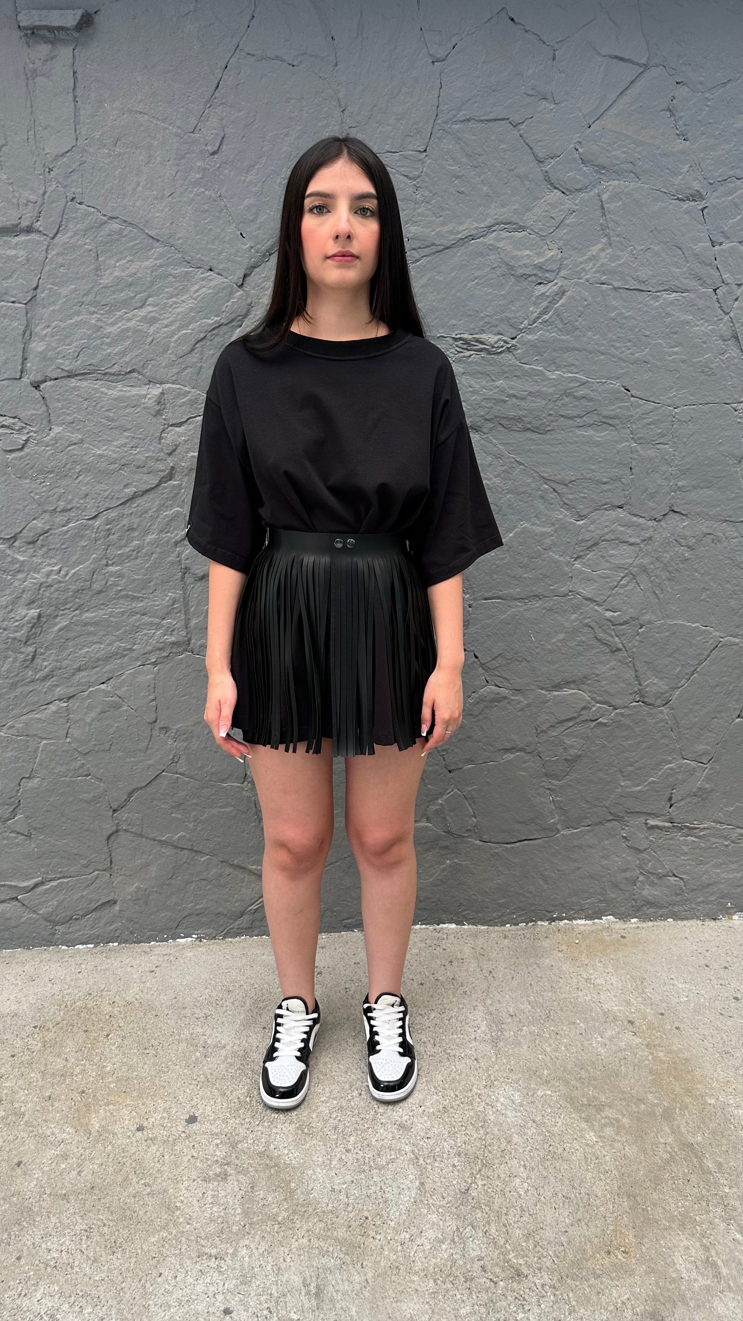 Falda - Flecos Eco Cuero
