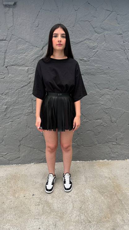 Falda - Flecos Eco Cuero