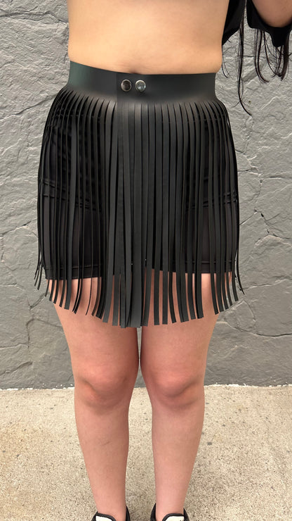 Falda - Flecos Eco Cuero